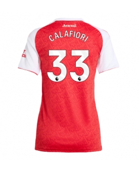 Arsenal Riccardo Calafiori #33 Maglia Gara Casa Repliche 2025-26 Donna Maniche Corte